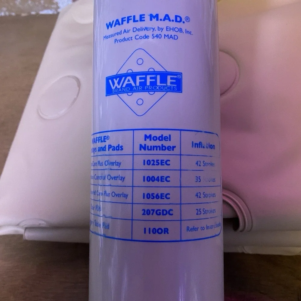 EHOB 1025EC Waffle Econocare Plus Expansion Control Mattress Pad Overlay w Pump